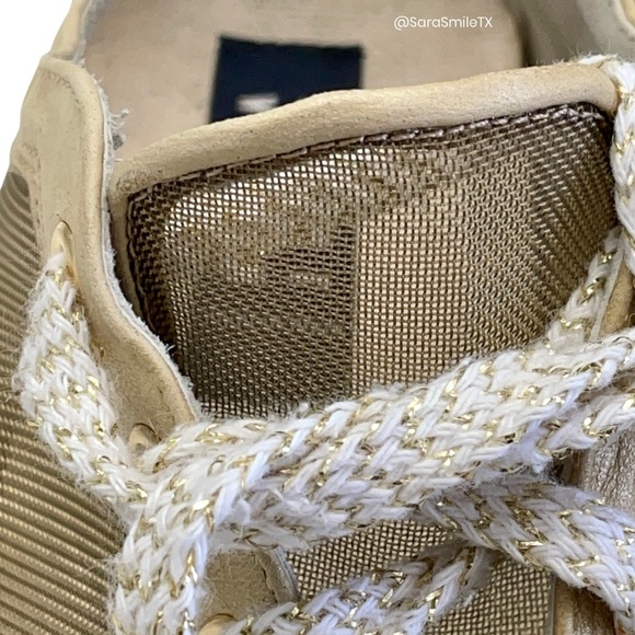 STUART WEITZMAN Metallic Gold Mesh Low Top Fashion Sneakers - Picture 15 of 16